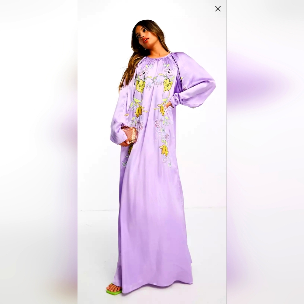 Asos satin maxi dress  size 10